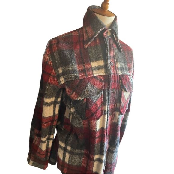 Lord James Mens Plaid Button Down Wool Blend Flannel Shirt S-Vintage…Very RARE! - Picture 10 of 13